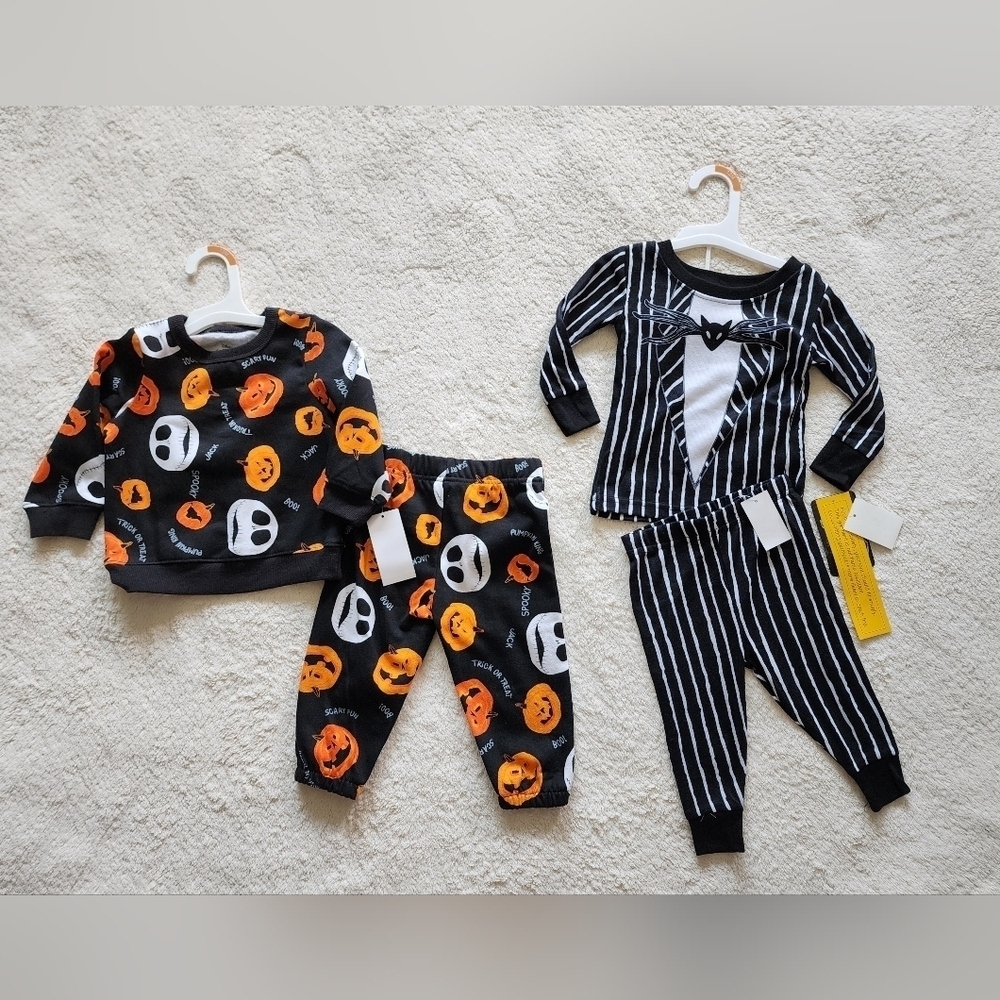 NWT baby boy Halloween the Nightmare Before Christmas Jack Outfit Pajama bundle